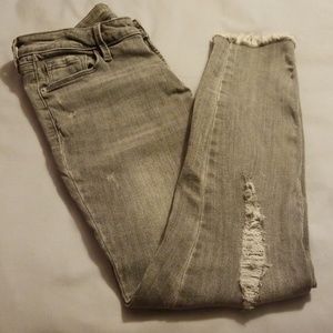 MidRise Rockstar Distressed Gray Old Navy Jeans